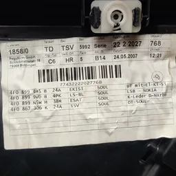Карта дверна Audi A6 C6 04-11 2.0 TDI зад. пр. OEM 4f0867306 фото 5