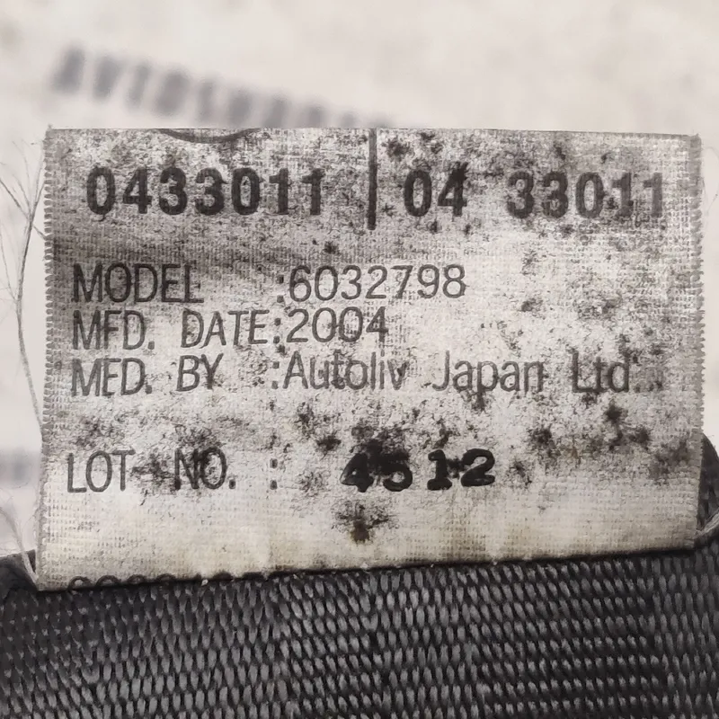Ремінь безпеки Mazda 3 BK (03-09) задній лівий OEM 602046603