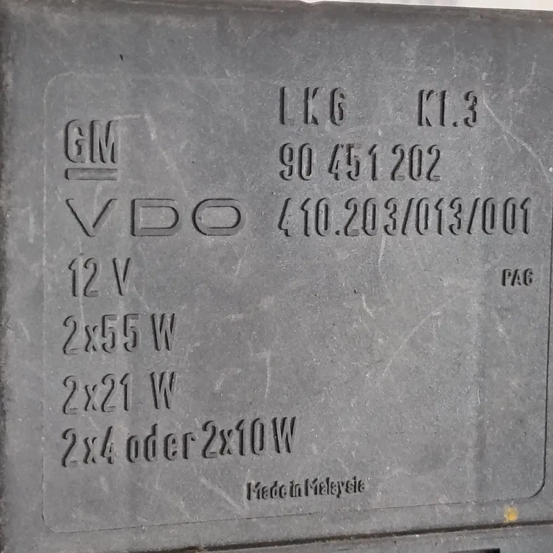 Реле фар Opel Vectra B (95-02) OEM 90451202