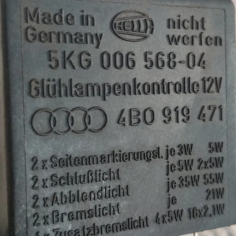 Реле фар Audi A8 D2 (94-02) OEM 4B0919471