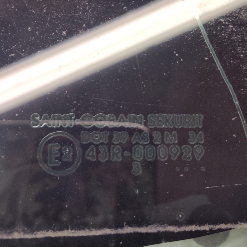 Скло дверей Peugeot 807 (02-14) 2.2 HDI заднє праве