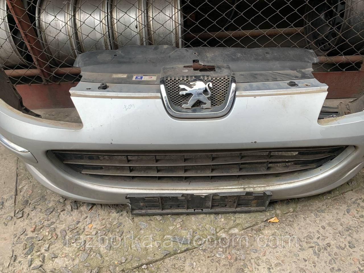 Бампер передній Peugeot 407 SW (04-11) OE: 964464437, 7401RA (фарба EZR) ДЕФЕКТ