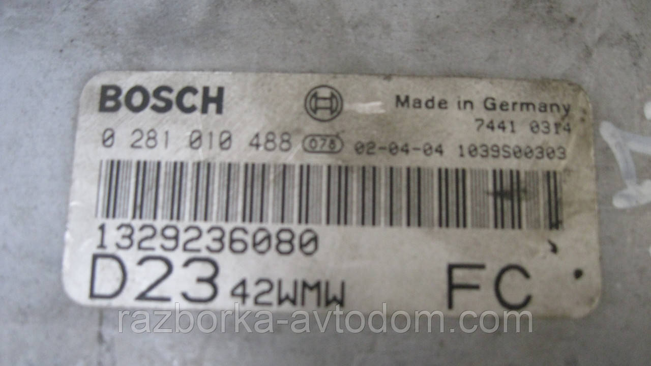 Електронний блок керування двигуном (ЕБУ) мізки Fiat Ducato 244 (2002-2006) 2.3JTD 1329236080, 0281010488