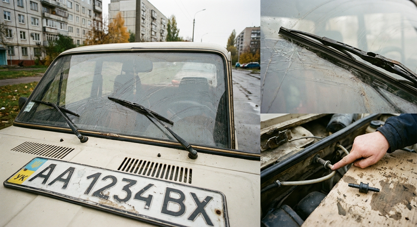 Двірники труть по сухому: чому відсутність зворотного клапана омивача знищує ваше лобове скло і як це виправити за 50 гривень
